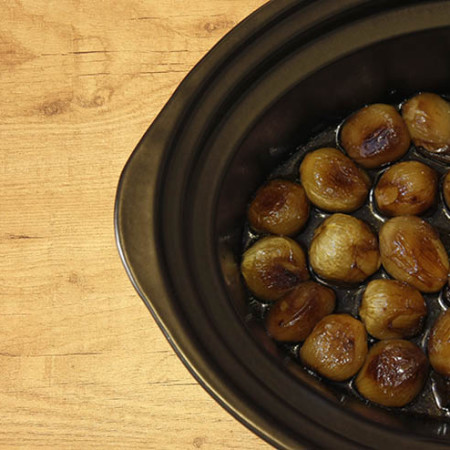 Receta de cebollitas francesas glaseadas en Crock Pot