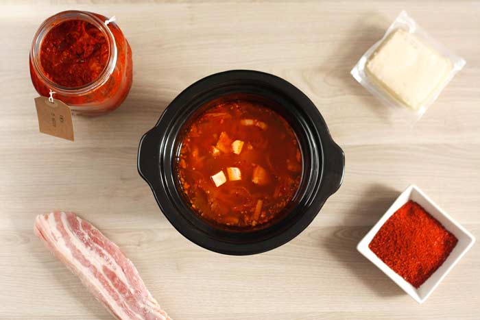 Sopa de kimchi. Receta para Crock Pot