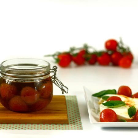 Tomates cherry confitados. Receta para crock pot