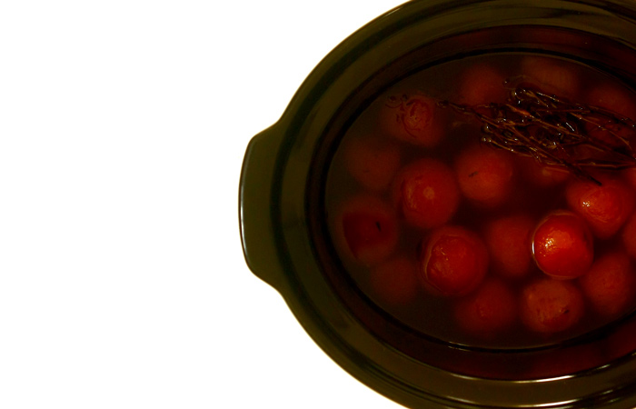 Tomates cherry confitados. Receta para crock pot