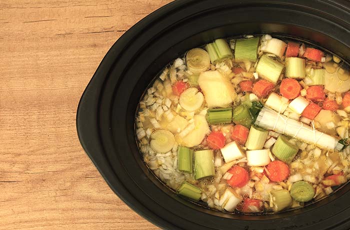 Receta de porrusalda en Crock Pot