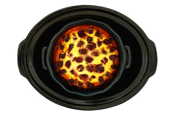 Clafoutis de cerezas. Receta para crock pot o slow cooker