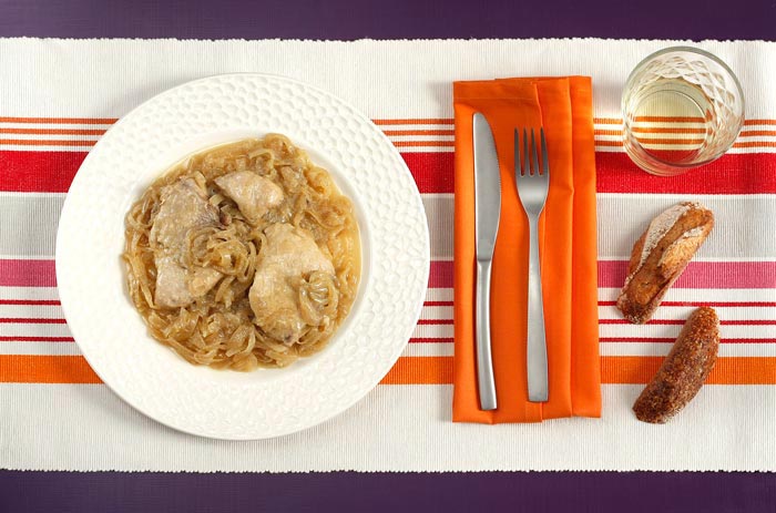 Receta de bonito encebollado en Crock Pot