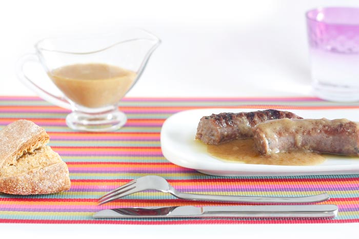 Receta de butifarra al vino blanco en Crock Pot. Recetas de cenas para crock pot