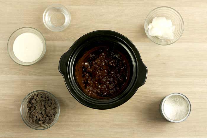 Turrón de trufa a la naranja. receta de Navidad en Crock Pot