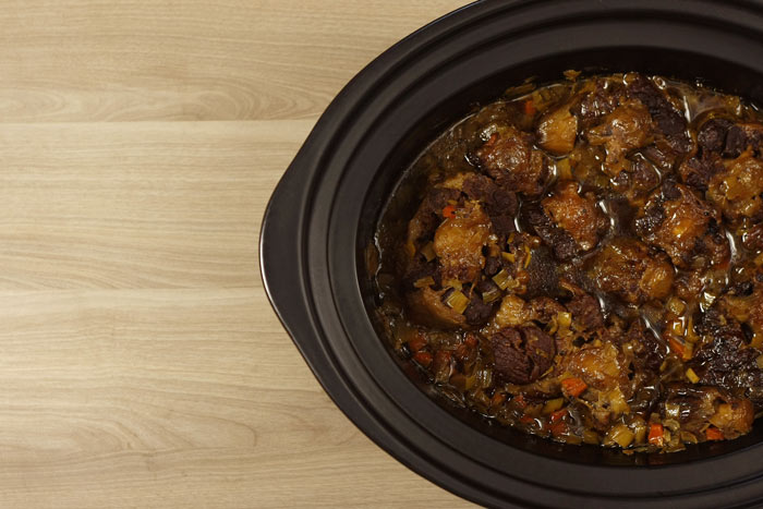 Rabo de ternera al chocolate. Receta de Navidad en Crock Pot