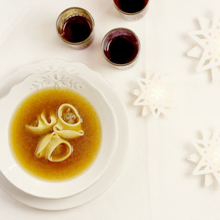 Sopa de galets. Receta de Navidad para Crock Pot