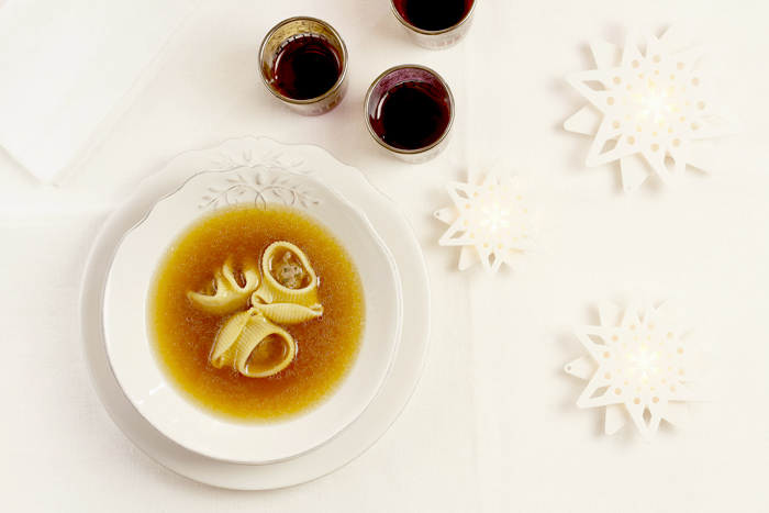 Sopa de galets. Receta de Navidad para Crock Pot