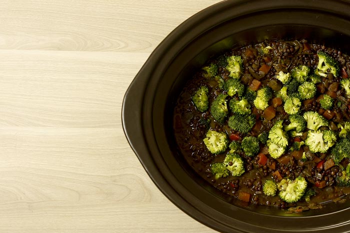 Lentejas con verduras. Receta para Crock Pot