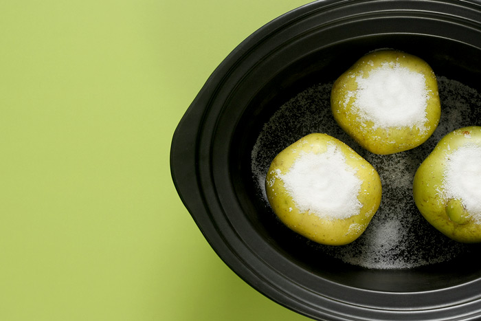 Manzanas asadas tradicionales. Receta para Crock Pot