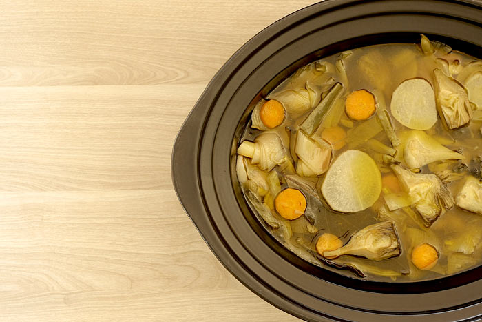 Ensalada de verduras en escabeche. Receta para Crock Pot