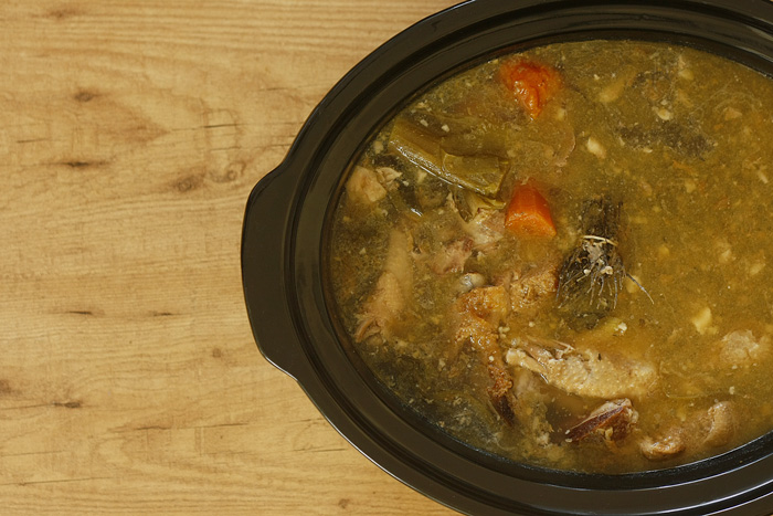 Caldo de gallina. Receta para Crock Pot