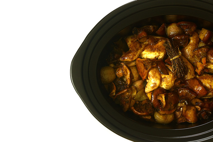 Codornices con níscalos. Receta para Crock Pot