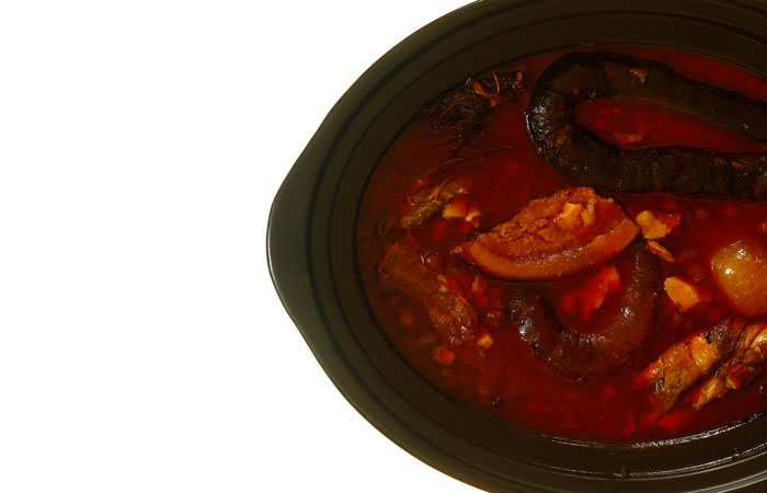Alubias negras con costilla. Receta para Crock Pot
