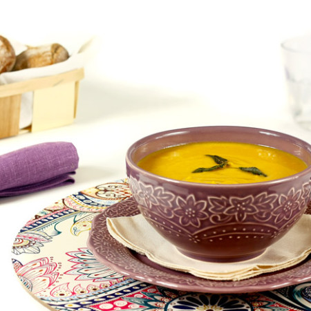 Crema de batata y lentejas rojas. Receta para Crock Pot