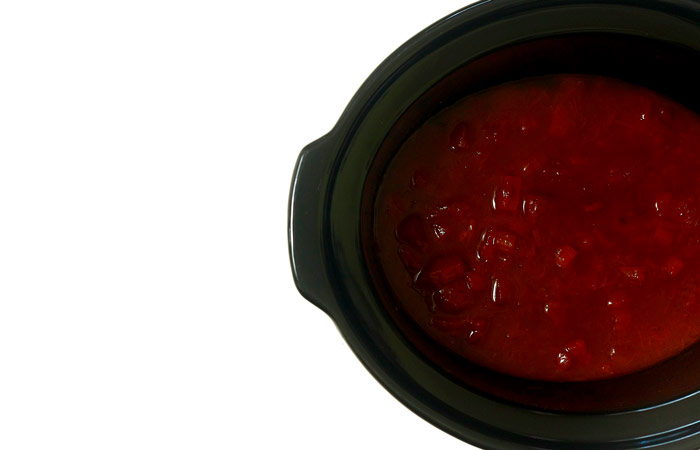 Compota de fresas y ruibarbo. Receta para Crock Pot