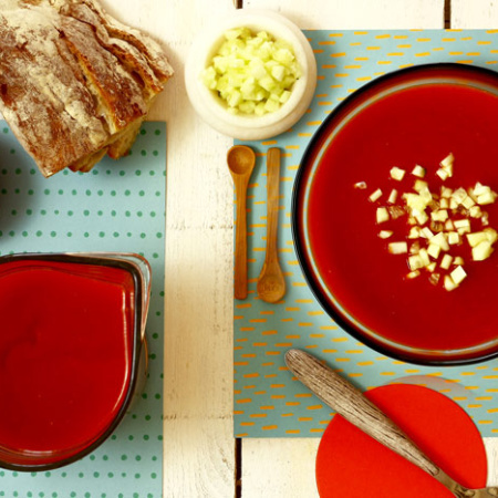 Gazpacho asado. Recetas de cenas para crock pot