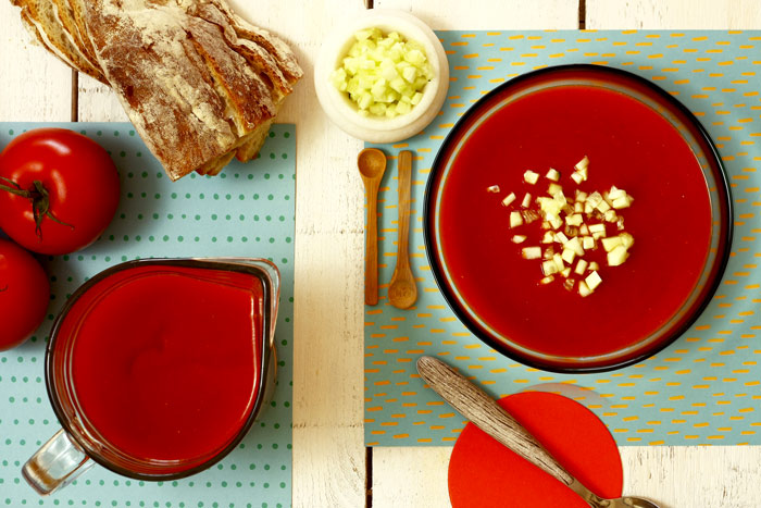 Gazpacho asado. Recetas de cenas para crock pot