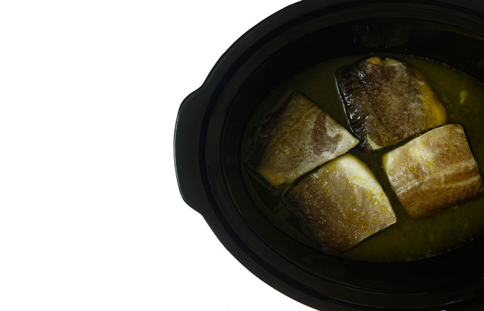 Bacalao confitado. Receta para crock pot