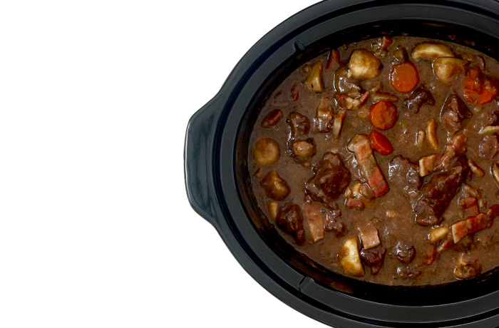 Boeuf bourguignon. Receta para crock pot