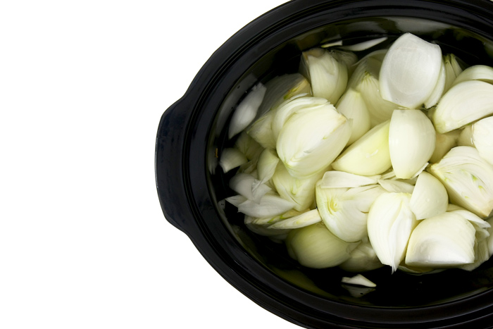 Caldo de cebolla. Receta para crock pot