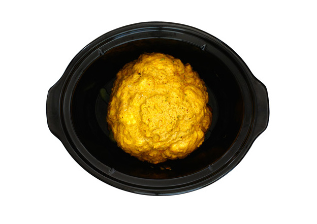 Coliflor asada al curry. Receta para crock pot o slow cooker
