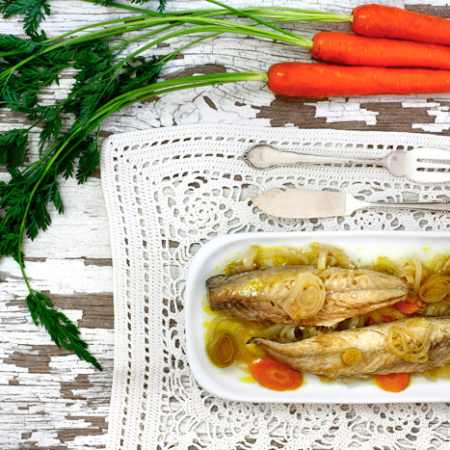 Caballa en escabeche. Receta para crock pot o slow cooker