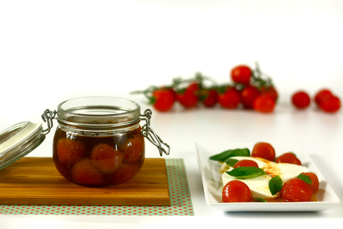 Tomates cherry confitados. Receta para crock pot