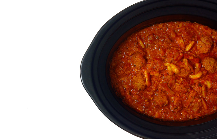 Albóndigas con sepia en crockpot o slow cooker