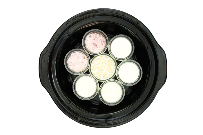 Tarritos de yogur de frutas. Receta para crock pot o slow cooker