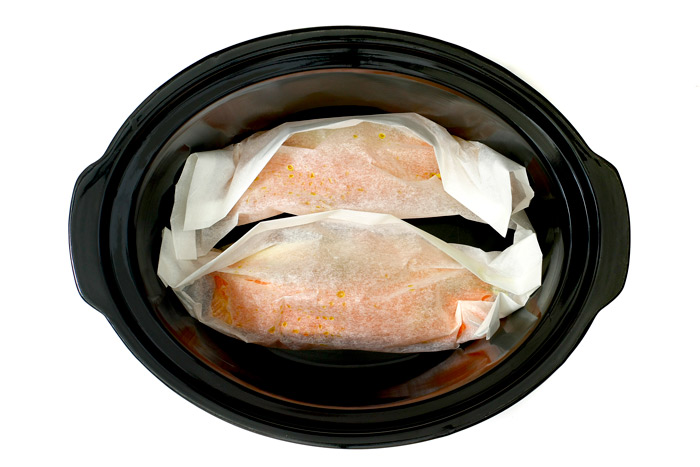 Salmón en papillote. Receta para crock pot o slow cooker