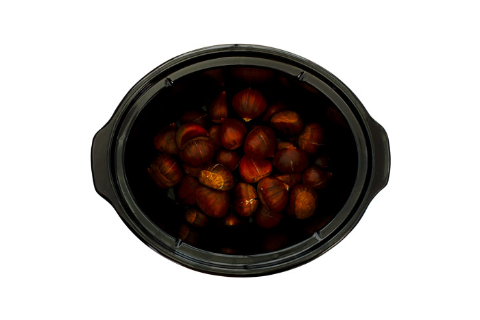 Crema de castañas con orejones. Receta para crock pot o slow cooker