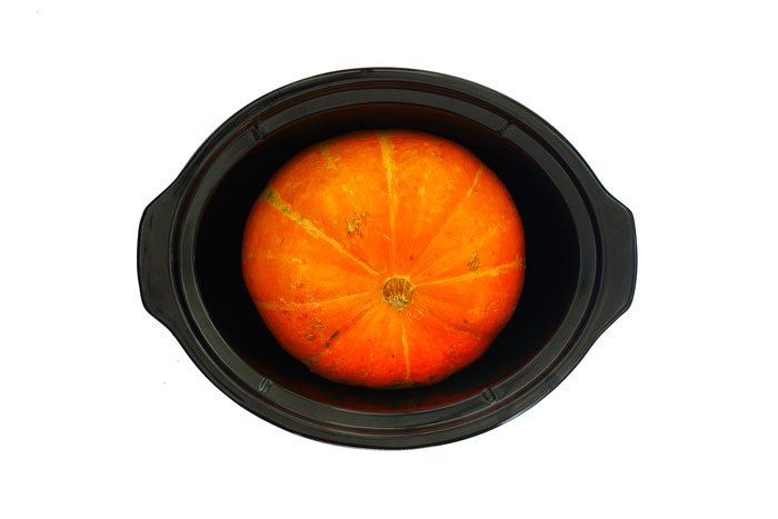 Crema de calabaza y foie. Receta para crock pot o slow cooker