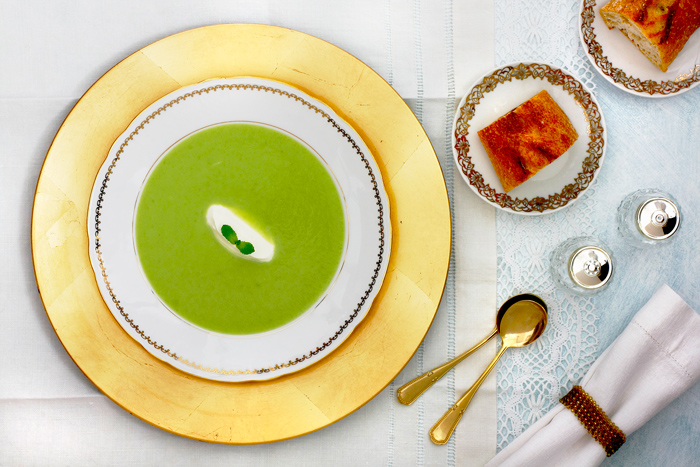 Crema de hinojo y guisantes. Receta para crock pot o slow cooker