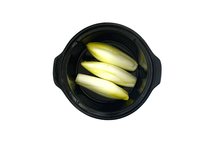 Endivias confitadas. Receta para crockpot o slow cooker