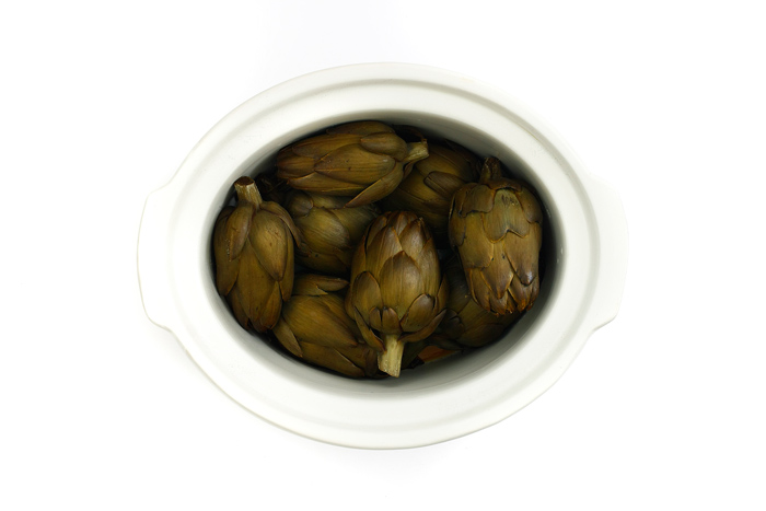 Paté de alcachofas y menta. Receta para crock pot o slow cooker