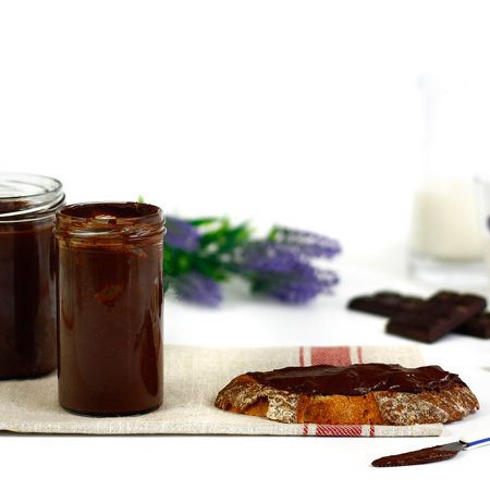 Crema de chocolate y avellanas en crock pot o slow cooker