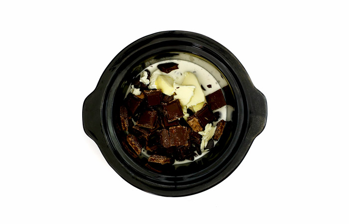 Ganache de chocolate. Receta para crock pot o slow cooker