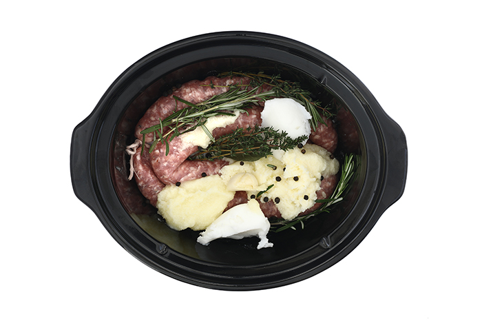 Salchichas confitadas. Receta para crock pot o slow cooker