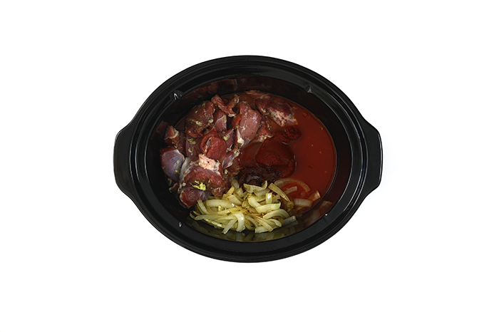 Curry rojo de cordero. Receta para crock pot o slow cooker