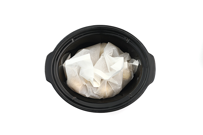 Ensalada de patata y hierbas. Receta para crock pot o slow cooker