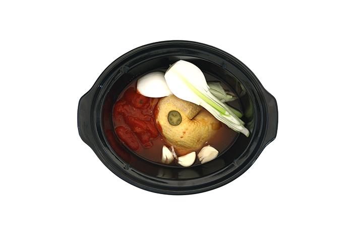 Sopa mexicana de pollo y tortillas. Receta para crock pot o slow cooker
