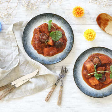 Curry tailandés de batata. Receta para slow cooker